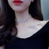 Women's Pearl Clavicle Chain Short Necklace In Simple Style With Alloy Material And Geometric Design Snake Bone Chain And Electroplating Treatment