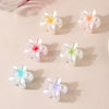 Women's Pearl Flower Hairpin With Baking Paint Plant Flowers Style Shark Clip Hair Accessory