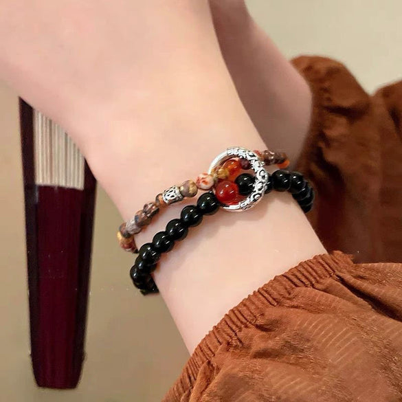 Women's Pearl Geometric Insectinspired Electroplated Hand Jewelry Bracelet