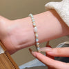 Women's Pearl Geometric Insectinspired Electroplated Hand Jewelry Bracelet