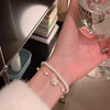 Women's Pearl Geometric Insectinspired Electroplated Hand Jewelry Bracelet