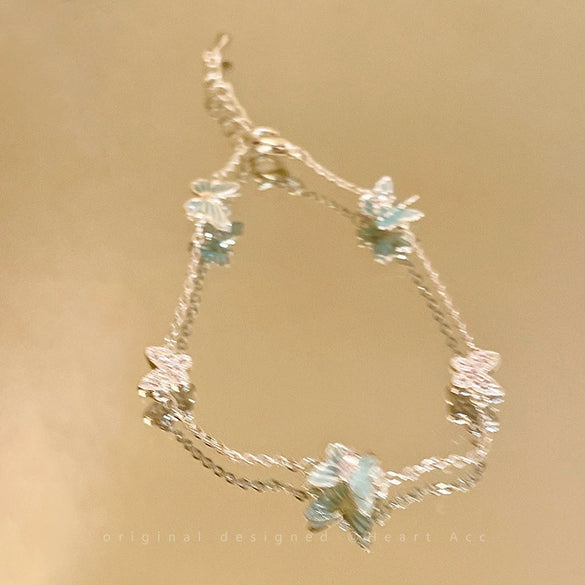 Women's Pearl Geometric Insectinspired Electroplated Hand Jewelry Bracelet