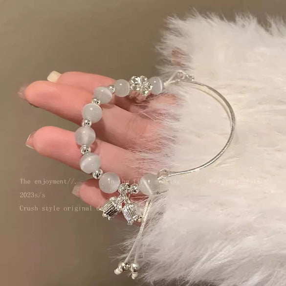 Women's Pearl Geometric Insectinspired Electroplated Hand Jewelry Bracelet