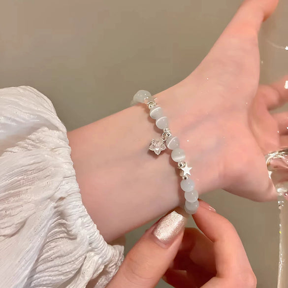 Women's Pearl Geometric Insectinspired Electroplated Hand Jewelry Bracelet