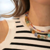 Women's Pearl Geometric Minimalist Water Wave Chain Electroplated Clavicle Necklace