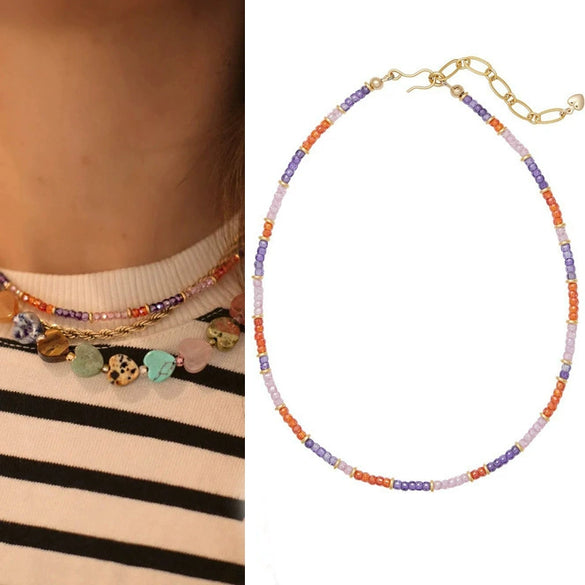 Women's Pearl Geometric Minimalist Water Wave Chain Electroplated Clavicle Necklace