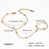 Women's Pearl Gold Bean Bracelet Finger Chain Ring Fashion Design Simple Light Luxury Titanium Steel Jewelry Pvd Furnace Vacuum Real Gold Plating