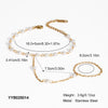 Women's Pearl Gold Bean Bracelet Finger Chain Ring Fashion Design Simple Light Luxury Titanium Steel Jewelry Pvd Furnace Vacuum Real Gold Plating
