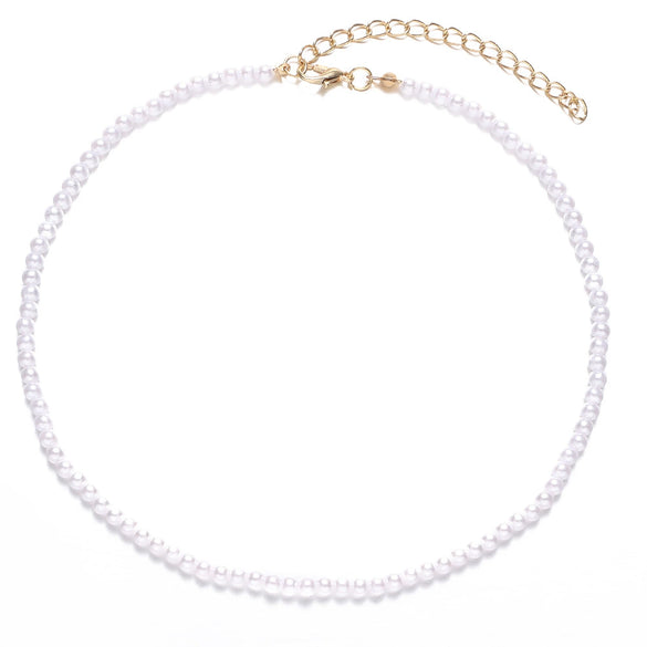 Women's Pearl Necklace With Alloy Love Pendant Geometric Pattern Highend Style
