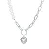 Women's Pearl Necklace With Alloy Love Pendant Geometric Pattern Highend Style