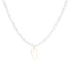 Women's Pearl Necklace With Alloy Love Pendant Geometric Pattern Highend Style