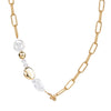 Women's Pearl Necklace With Alloy Love Pendant Geometric Pattern Highend Style