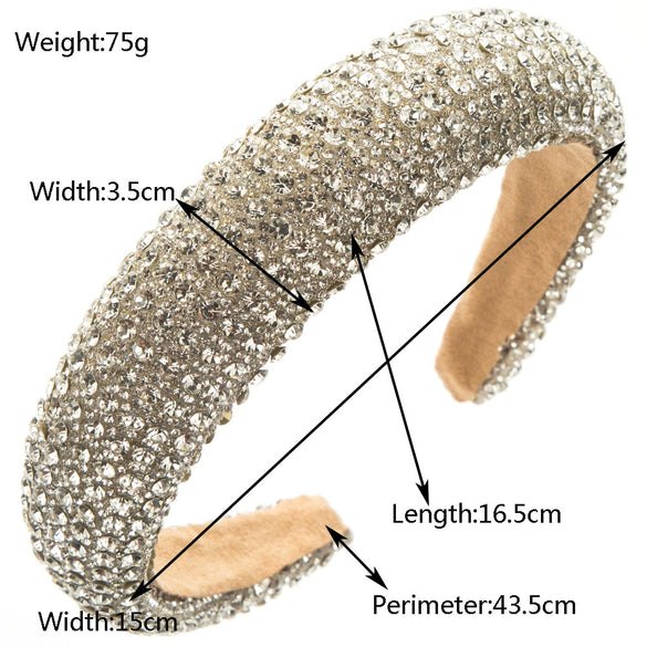 Women's Pearl Rhinestone Geometric Diamond Shiny Headband Hair Accessories