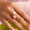 Women's Pearl Ring Jewelry Stainless Steel Geometric Style Electroplating