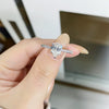 Women's Pearshaped Moissanite Ring S925 Silver Electroplated Classic Style