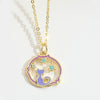 Women's Pendant Necklace Copper Mixed Gemstone Setting Geometric Heart Electroplated