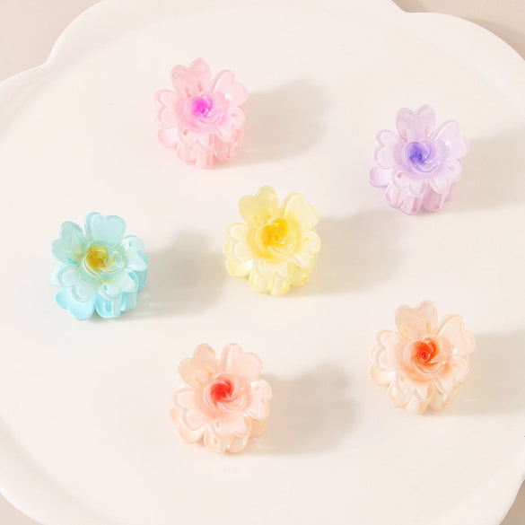 Women's Petals Hair Accessories Grab Clip With Flower Style And Paint Treatment