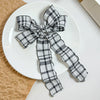 Women's Plaid Bow Cloth Hairpin Purely Handmade Early Spring Accessory