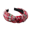 Women's Plaid Christmas Headband Handwoven Cloth Hair Accessory For Holiday Parties And Seasonal Events Wholesale