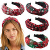 Women's Plaid Christmas Headband Handwoven Cloth Hair Accessory For Holiday Parties And Seasonal Events Wholesale