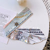 Women's Plaid Cloth Ribbon Ponytail Hair Tie Headband Geometric French Style Silk Scarf Hair Accessory