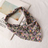 Women's Plaid Geometric Triangular Chiffon Headscarf Versatile Cloth Hair Accessory With Fashionable Tiedyed Design