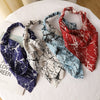 Women's Plaid Geometric Triangular Chiffon Headscarf Versatile Cloth Hair Accessory With Fashionable Tiedyed Design