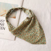 Women's Plaid Geometric Triangular Chiffon Headscarf Versatile Cloth Hair Accessory With Fashionable Tiedyed Design