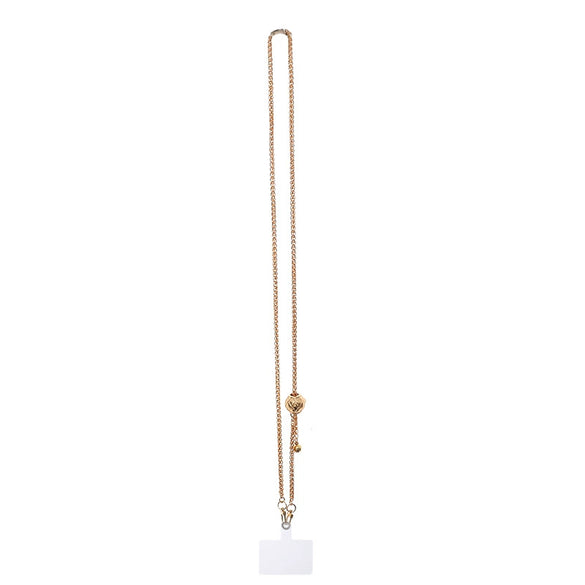 Women's Plastic And Nylon Metal Buckle Electroplated Adjustable Diagonal Mobile Phone Lanyard Jewelry With Clip