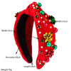 Women's Plastic And Pearl Christmas Hair Band With Flower Accessories Natural Style Set With Pearls