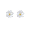 Women's Plastic And Resin Flower Shape Polish Earrings