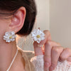 Women's Plastic And Resin Flower Shape Polish Earrings