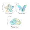 Women's Plastic And Resin Hair Clip With Butterfly And Egg Flower Design And Uv Plating