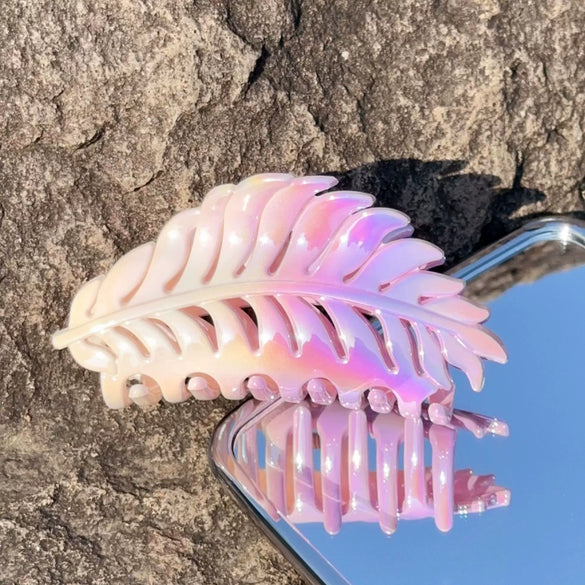 Women's Plastic And Resin Hair Clip With Butterfly And Egg Flower Design And Uv Plating