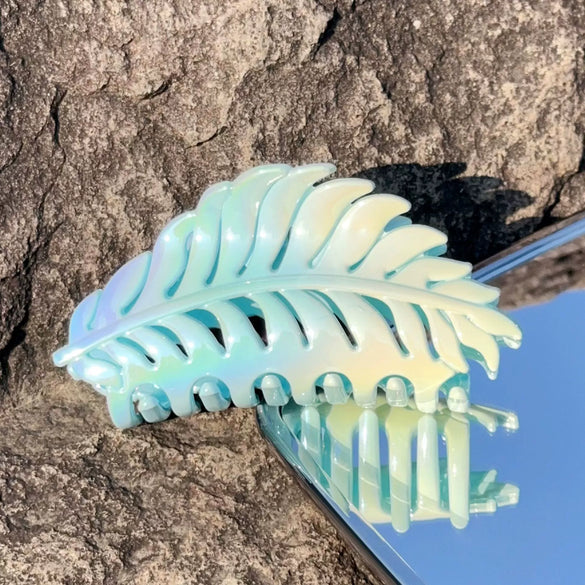 Women's Plastic And Resin Hair Clip With Butterfly And Egg Flower Design And Uv Plating