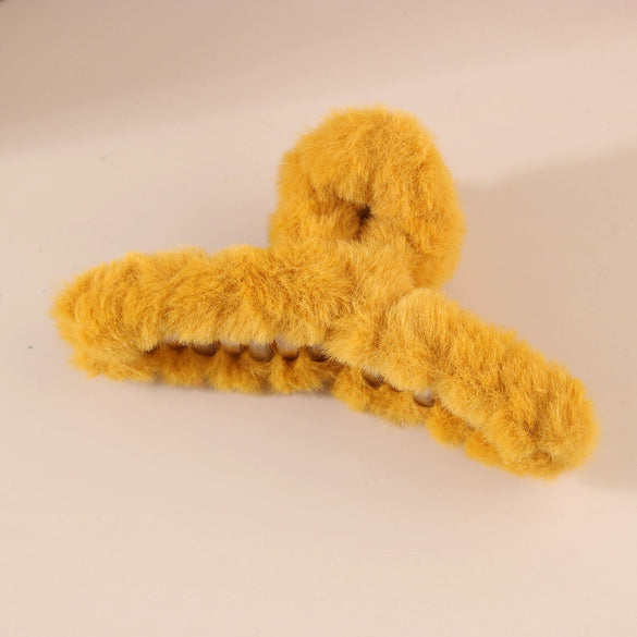 Women's Plastic And Resin Handmade Simple Geometric Stuffed Furry Shark Hair Clip