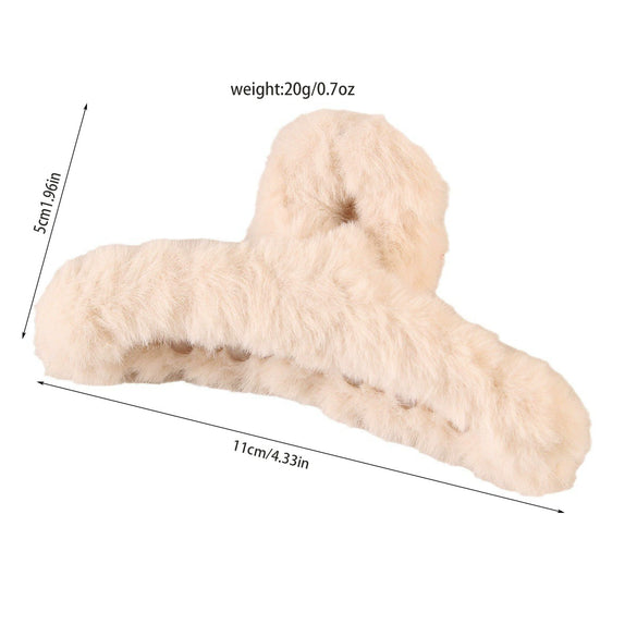 Women's Plastic And Resin Handmade Simple Geometric Stuffed Furry Shark Hair Clip