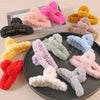 Women's Plastic And Resin Handmade Simple Geometric Stuffed Furry Shark Hair Clip