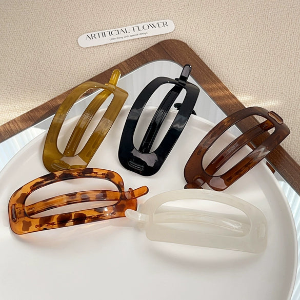 Women's Plastic And Resin Oval Fashion Hairpin Headwear Hair Accessories