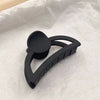 Women's Plastic And Resin Semiround Hollow Shark Hair Grab Clip With Baking Paint Finish