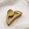 Women's Plastic And Resin Semiround Hollow Shark Hair Grab Clip With Baking Paint Finish