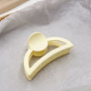 Women's Plastic And Resin Semiround Hollow Shark Hair Grab Clip With Baking Paint Finish