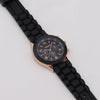 Women's Plastic Case Silicone Strap Round Dial Quartz Watch