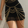 Women's Plastic Geometric Body Chain Waist Chain Shoulder Chain With Butterfly Decoration And Electroplating Design
