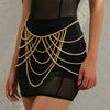 Women's Plastic Geometric Body Chain Waist Chain Shoulder Chain With Butterfly Decoration And Electroplating Design
