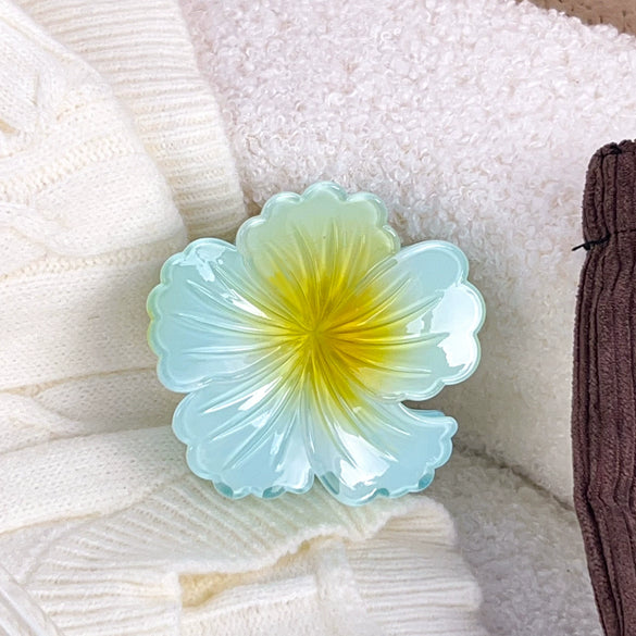 Women's Plastic Handmade Small Fresh Curly Heart Flower Grip Hairpin Hair Accessories