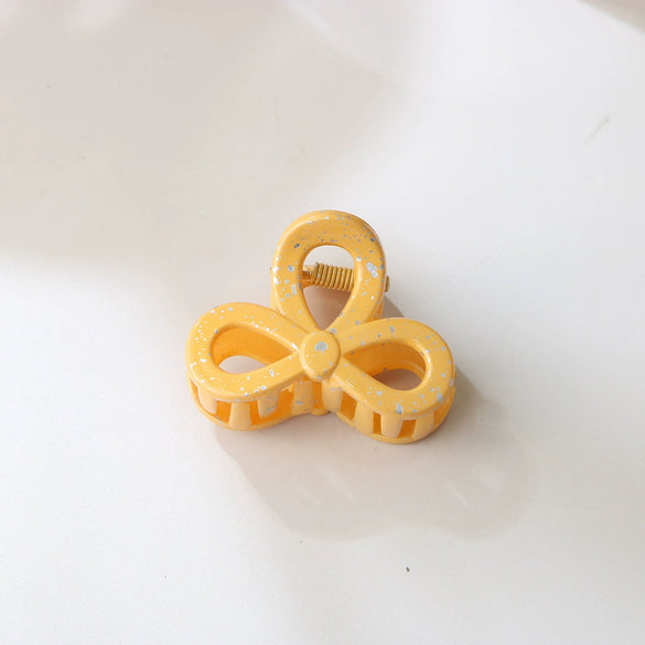 Women's Plastic Resin Bow Tie Hairpin Baking Paint Lovely Style