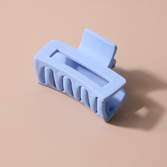 Women's Plastic Resin Fashion Geometric Spring And Summer Candy Color Small Long Square Grab Hairpin Hair Shark Clip Baking Paint Accessories