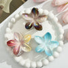 Women's Plastic Resin Flower Grab Clip Hair Accessories With Electroplating Highend Style