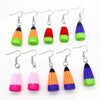 Women's Plastic Resin Geometric Handmade Festival Elements Corn Candy Pendant Earrings